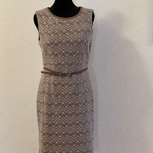Anne Klein Sleeveless Lace Covered Shift Dress  Size 8 Like New Corpcore Preppy